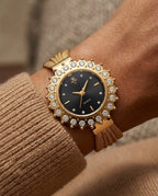 Alora Women's Crystal Halo Mesh Watch