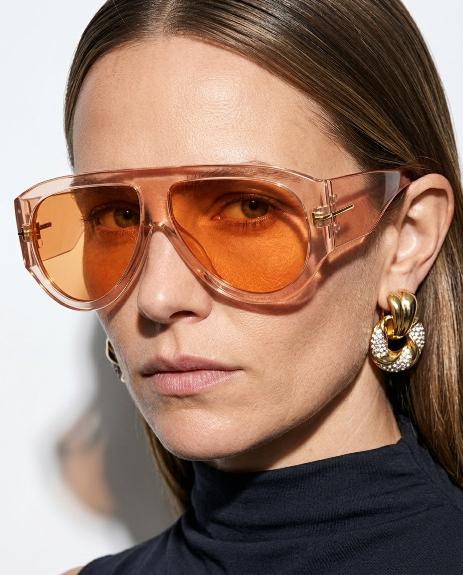 Helen Women's Colorblock Oversized Sunglasses