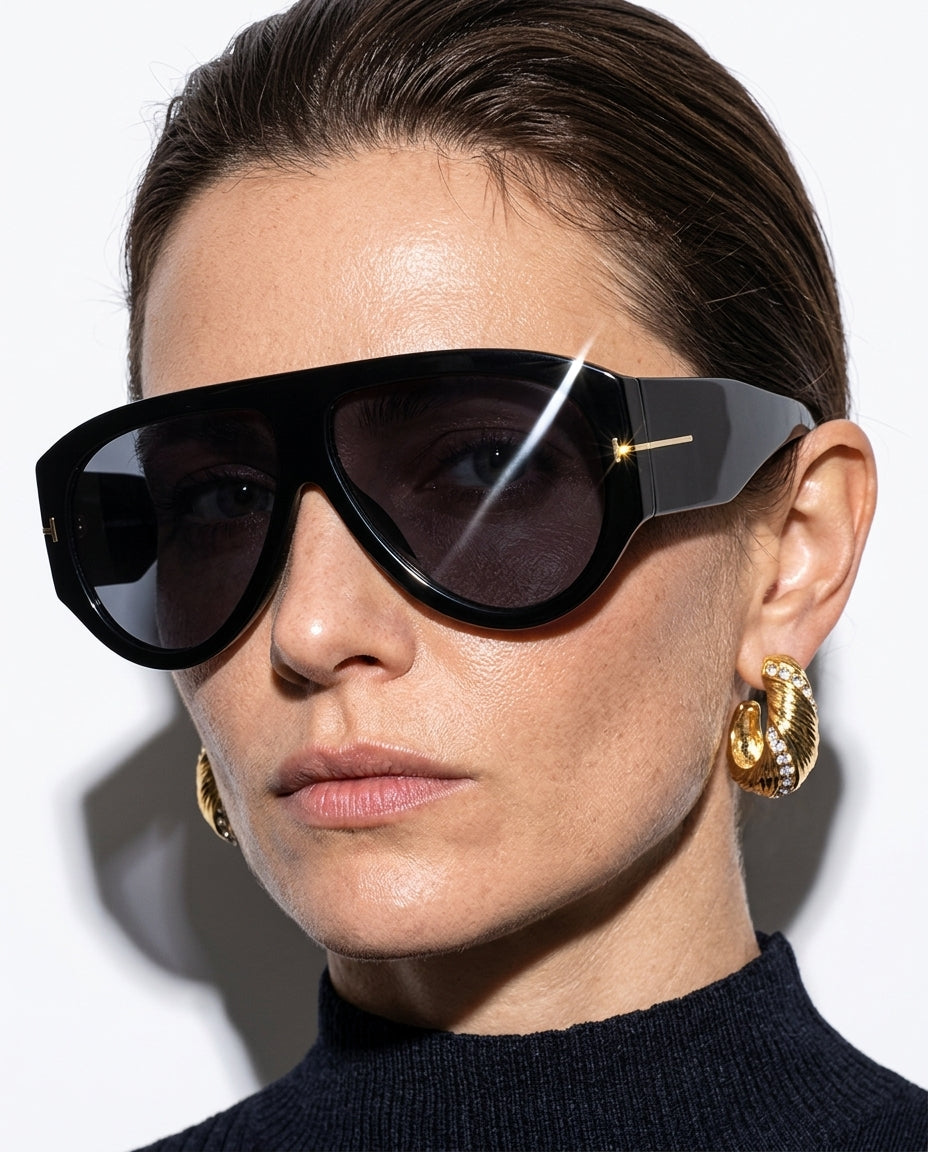 Helen Women's Colorblock Oversized Sunglasses