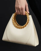 Sienna Women's Twisted Gold Handle Bag