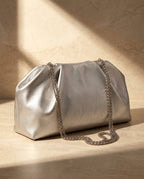 Elyssara Women's Metallic Cloud Clutch