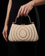 Aveline Women's Pearl Beaded Frame Bag