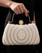 Aveline Women's Pearl Beaded Frame Bag