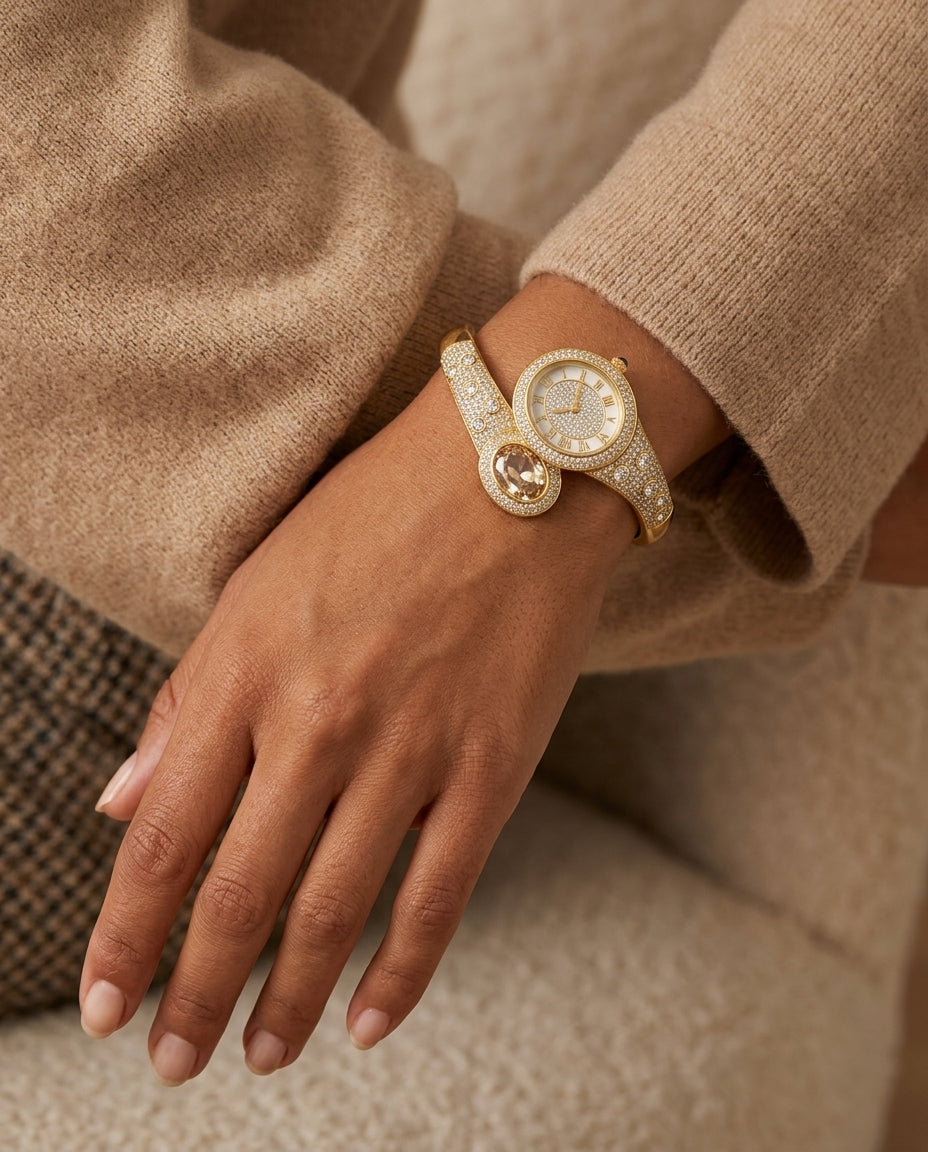 Virelle Women's Crystal Bangle Watch