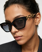 Priya Women's Chain Link Cat Eye Sunglasses
