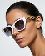 Priya Women's Chain Link Cat Eye Sunglasses