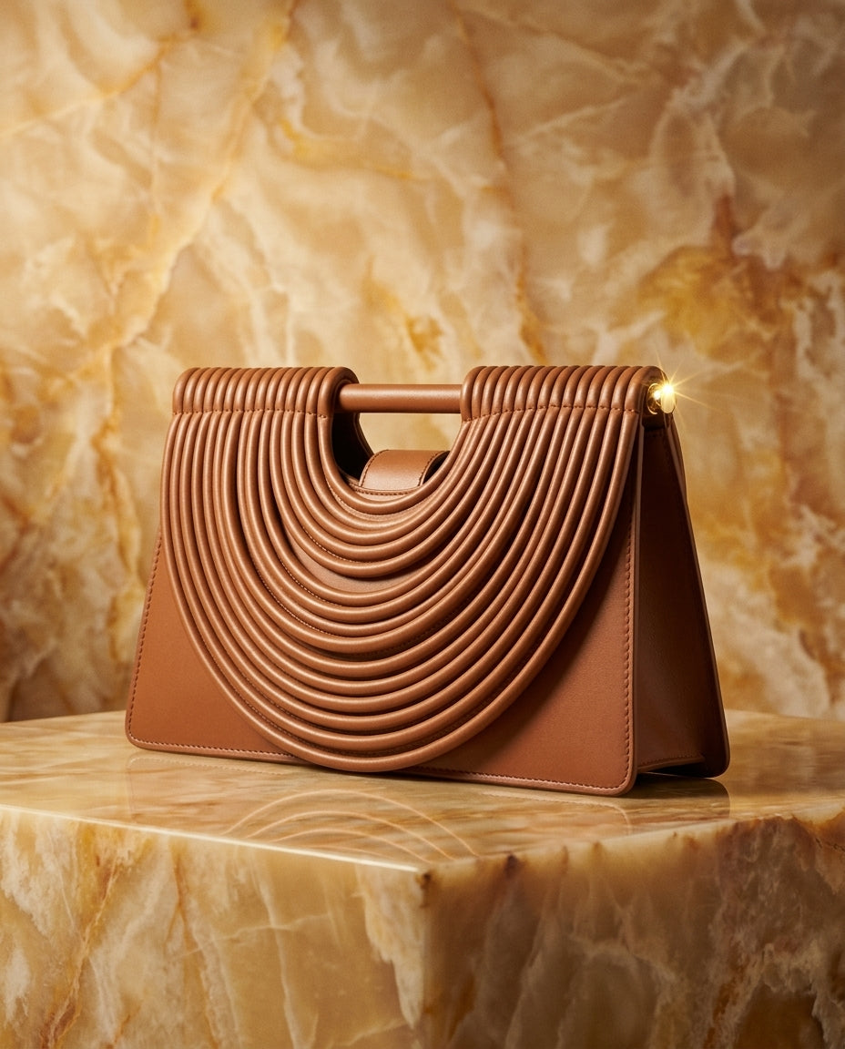 Odalys Women's Ribbed Leather Handbag