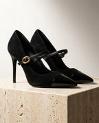 Cassandra Women's Velvet Mary Jane Pumps