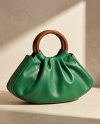 Natalia Women's Croc Embossed Pleated Handbag