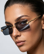 Estelle Women's Rimless Sculpted Sunglasses