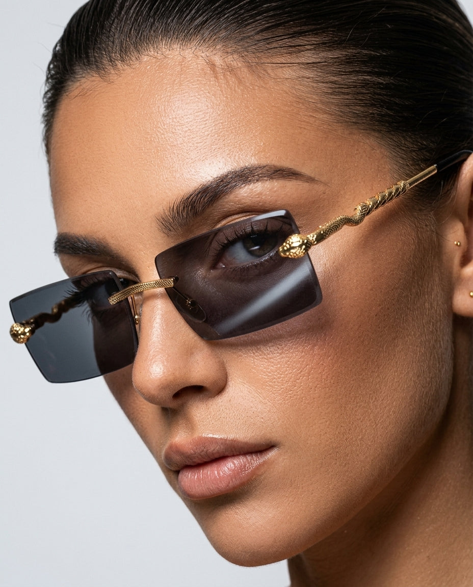 Estelle Women's Rimless Sculpted Sunglasses
