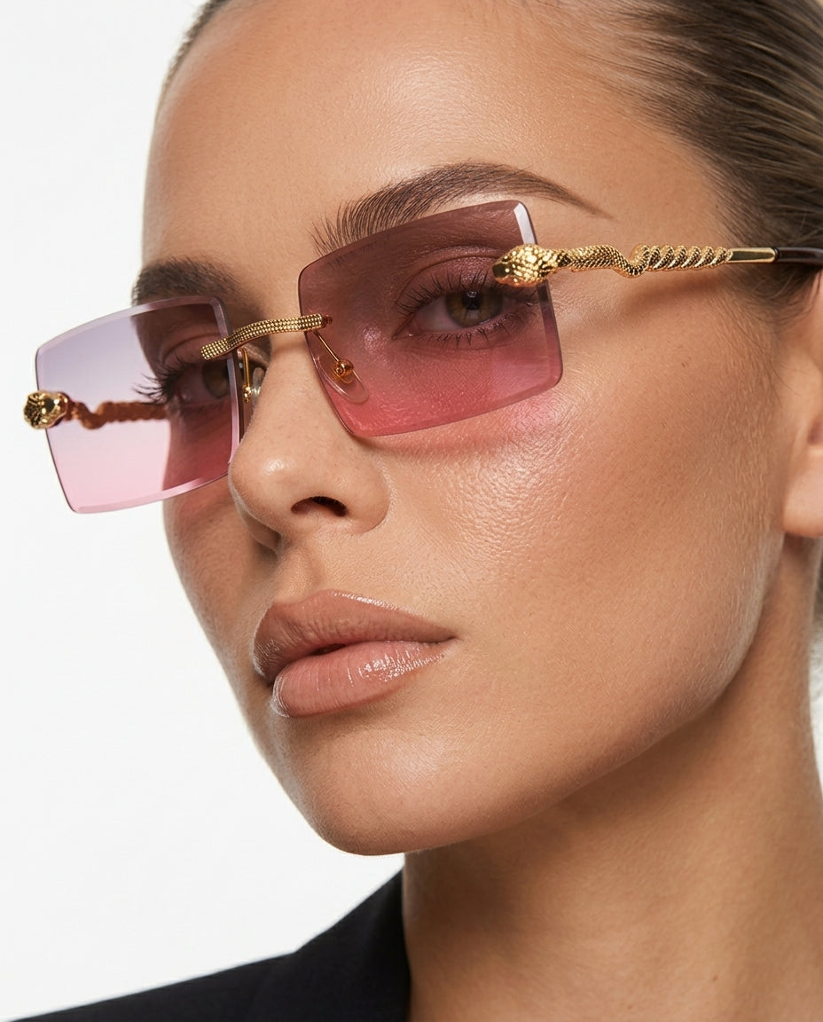 Estelle Women's Rimless Sculpted Sunglasses
