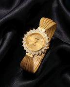 Marisol Women's Crystal Halo Mesh Watch