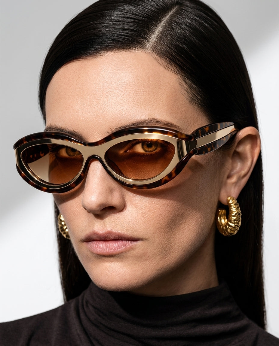 Lyra Women's Two Tone Cat Eye Sunglasses