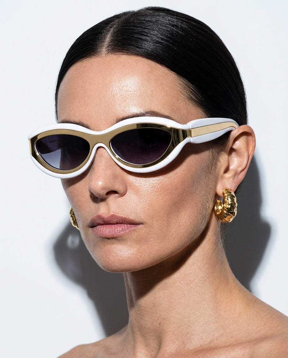 Lyra Women's Two Tone Cat Eye Sunglasses