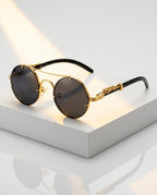 Cayden Women's Wood Trim Oval Sunglasses