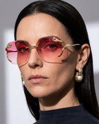 Marina Women's Faceted Gradient Sunglasses