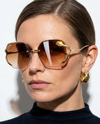 Marina Women's Faceted Gradient Sunglasses