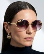 Marina Women's Faceted Gradient Sunglasses