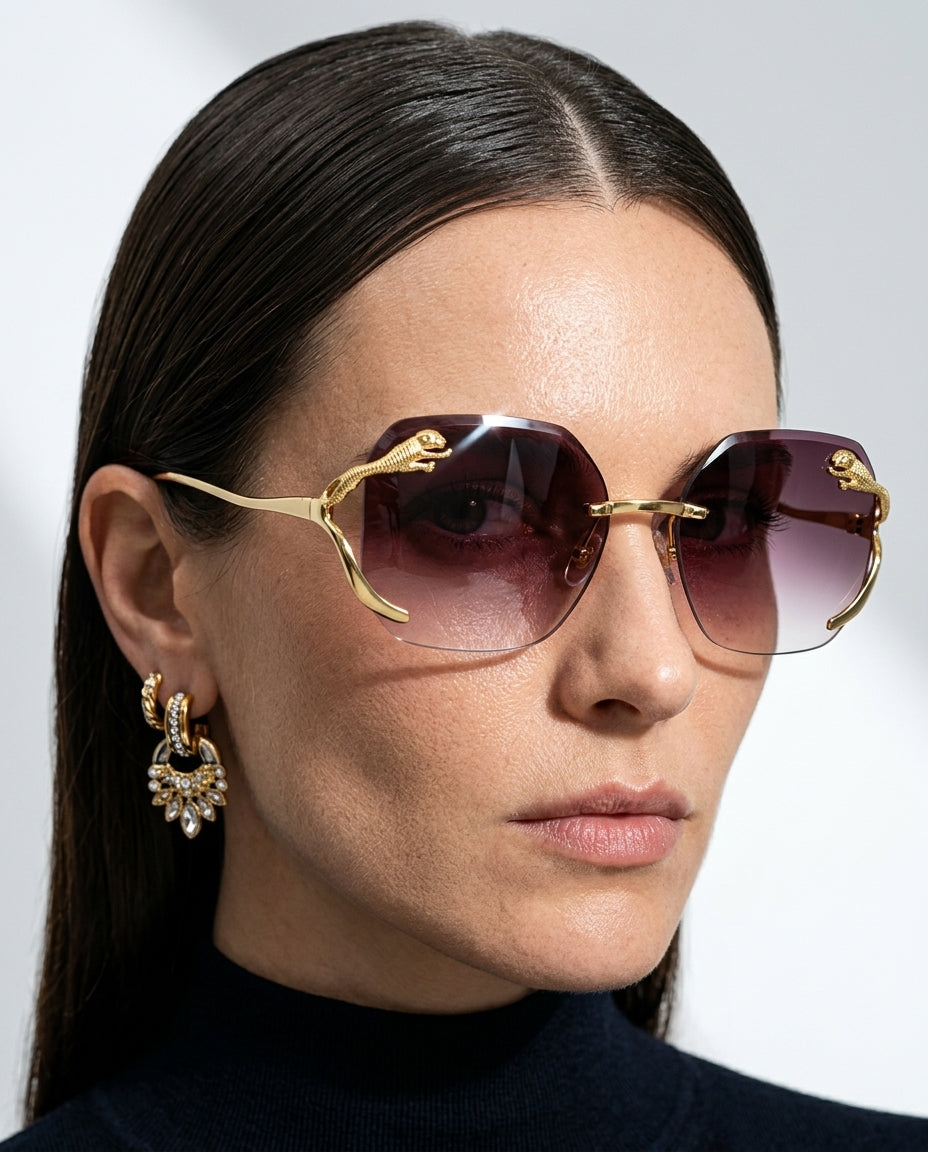 Marina Women's Faceted Gradient Sunglasses