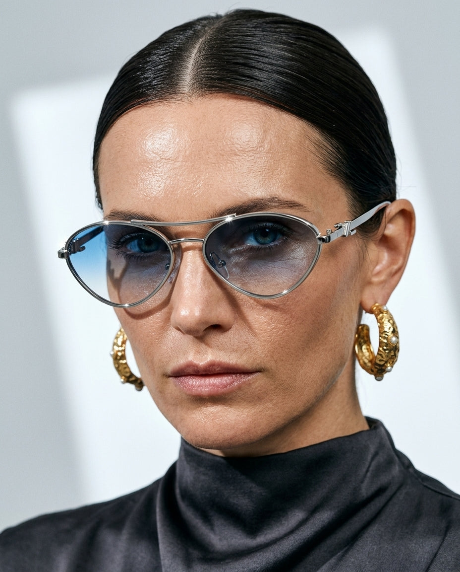 Liora Women's Teardrop Oval Sunglasses