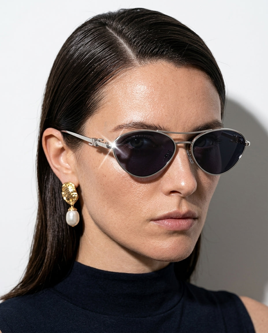 Liora Women's Teardrop Oval Sunglasses