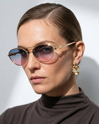 Liora Women's Teardrop Oval Sunglasses