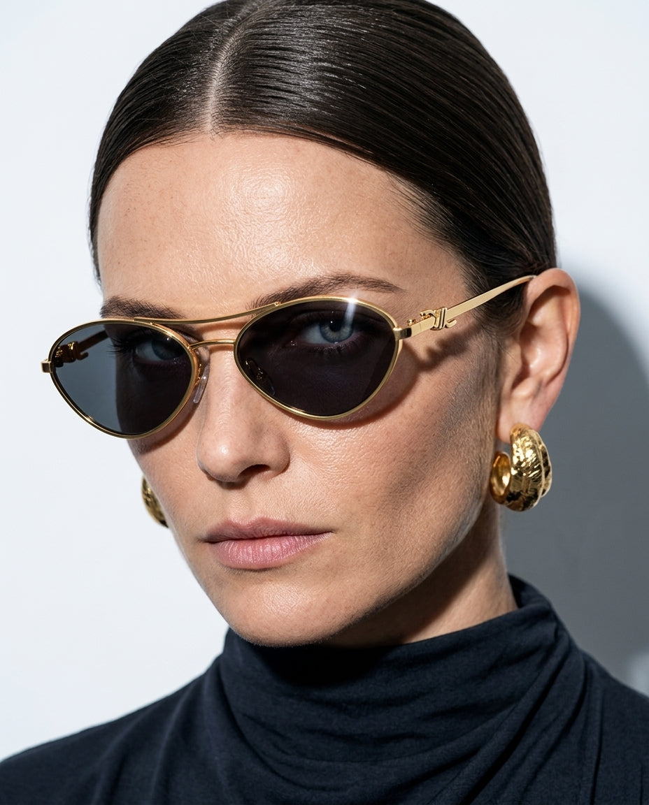Liora Women's Teardrop Oval Sunglasses