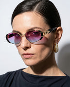 Elena Women's Oval Panel Sunglasses