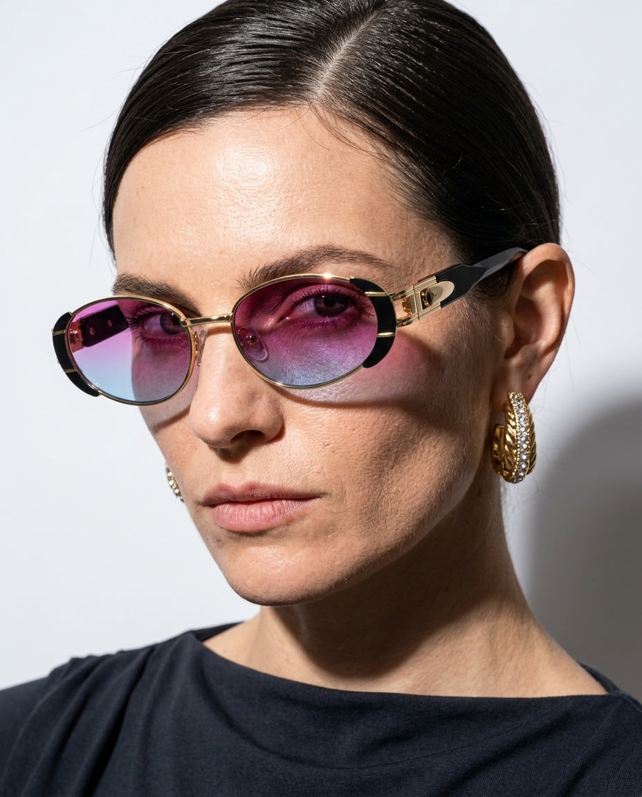 Elena Women's Oval Panel Sunglasses