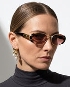Elena Women's Oval Panel Sunglasses