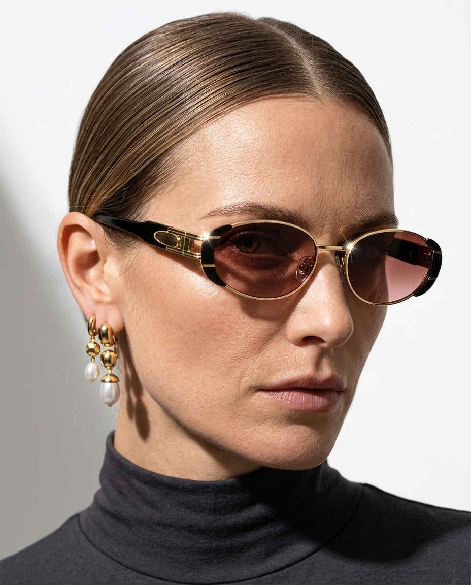 Elena Women's Oval Panel Sunglasses