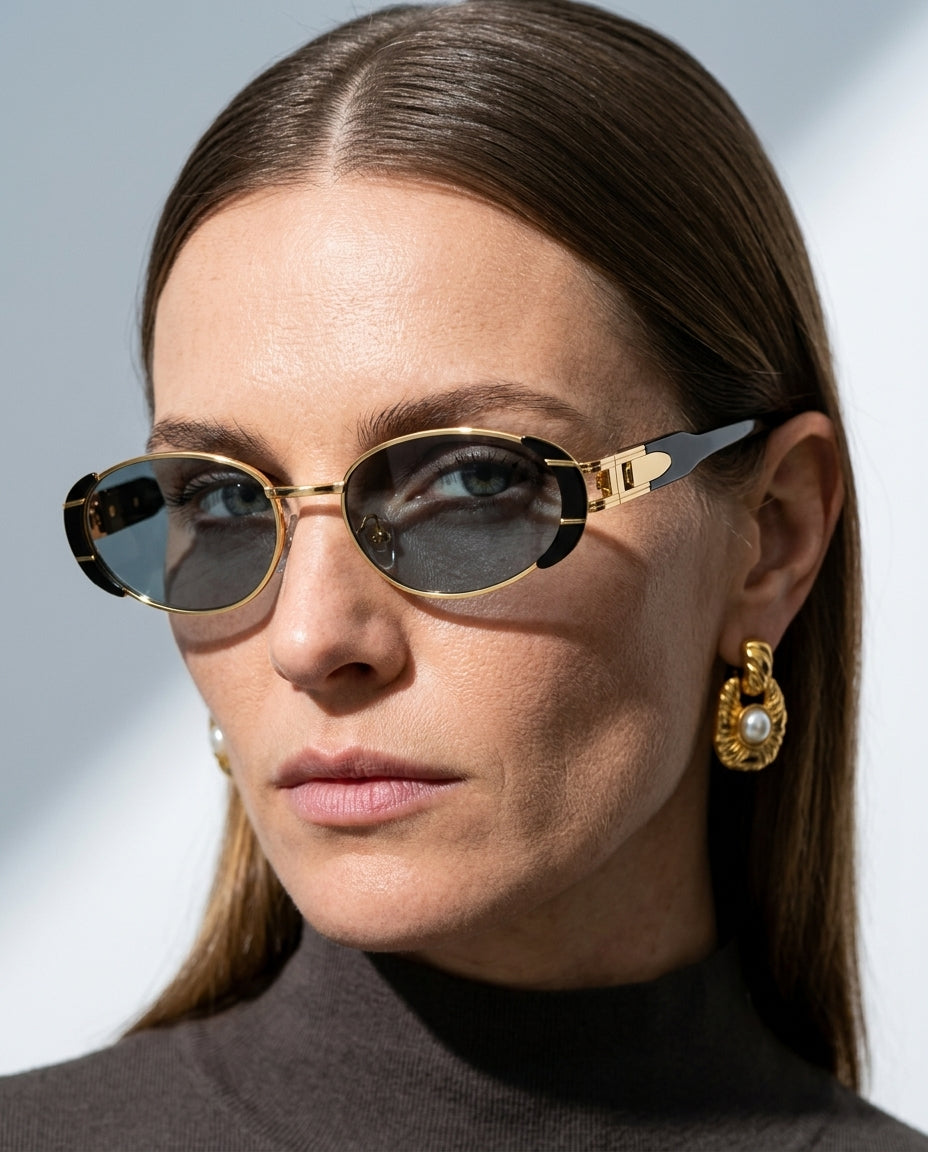 Elena Women's Oval Panel Sunglasses