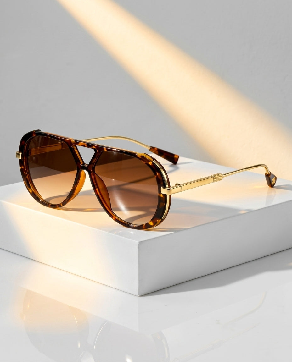 Falcone Women's Oversized Aviator Sunglasses