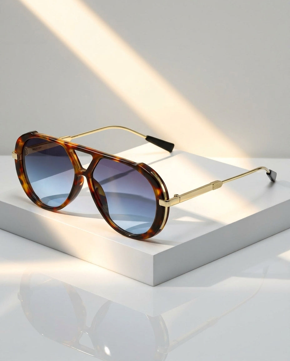 Falcone Women's Oversized Aviator Sunglasses