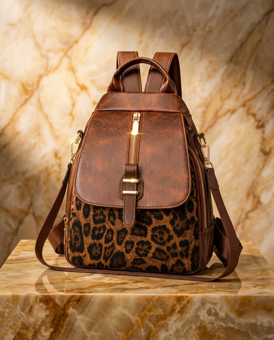 Savannah Women's Leopard Print Backpack