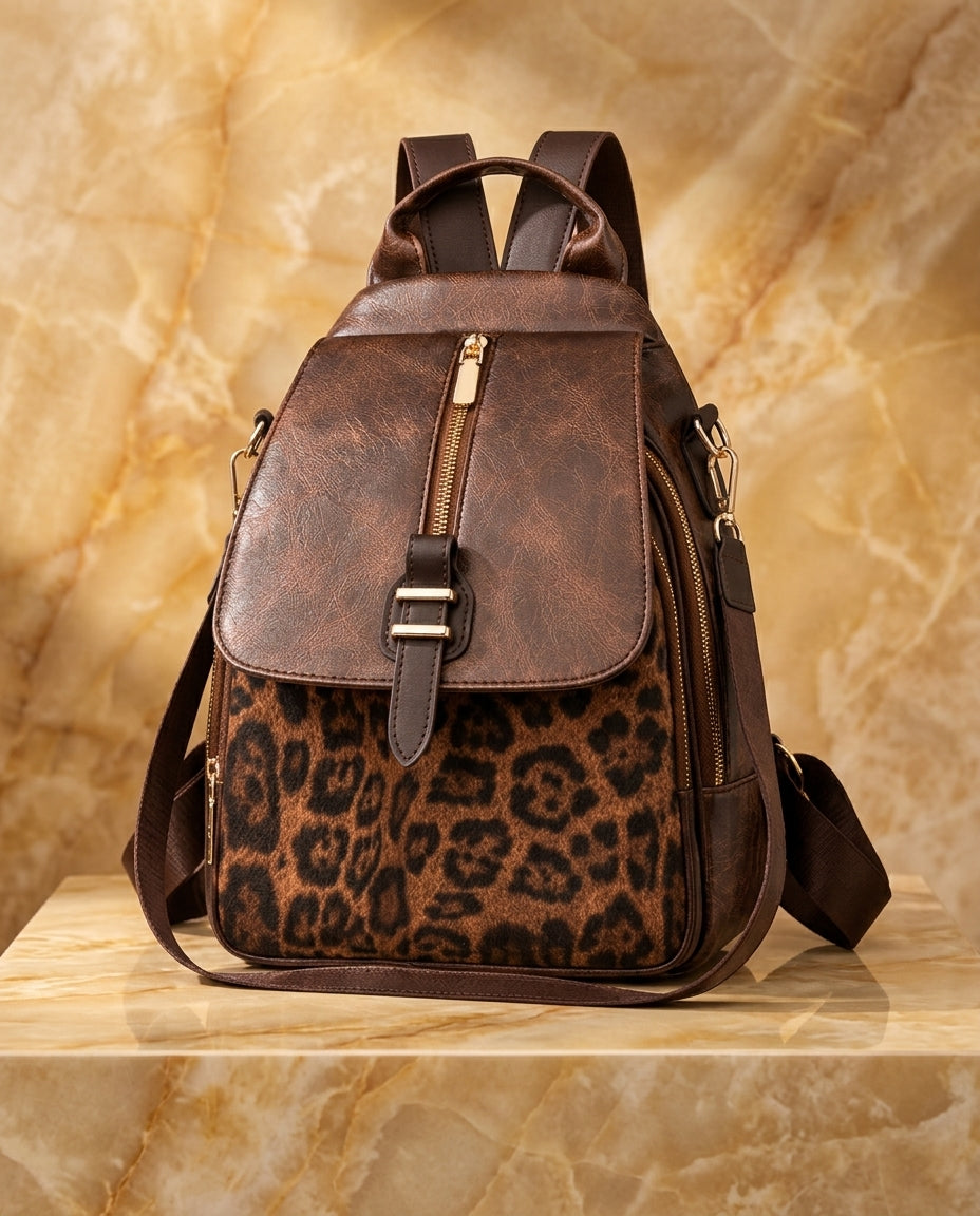 Savannah Women's Leopard Print Backpack