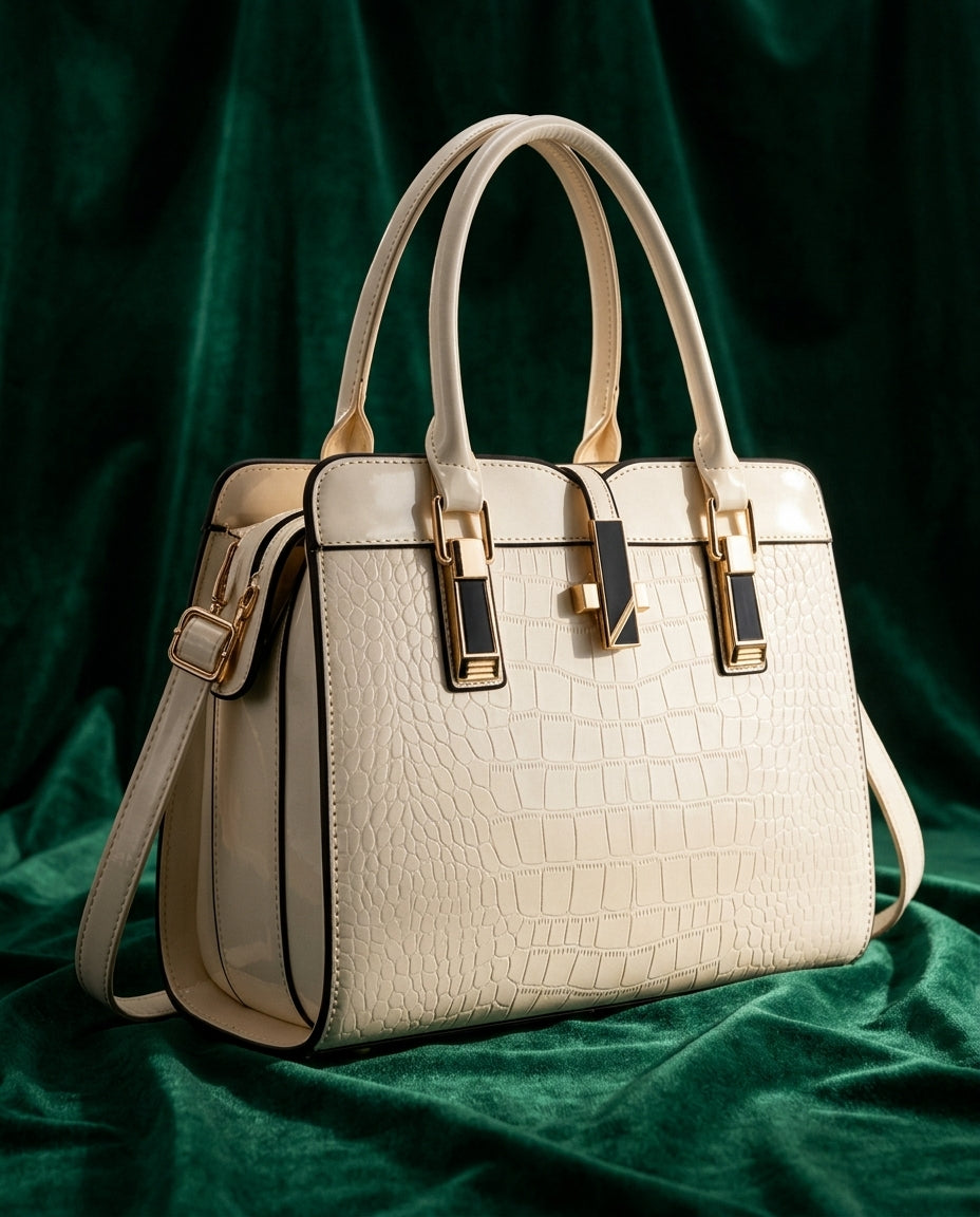 Charleston Women's Croc Embossed Handbag