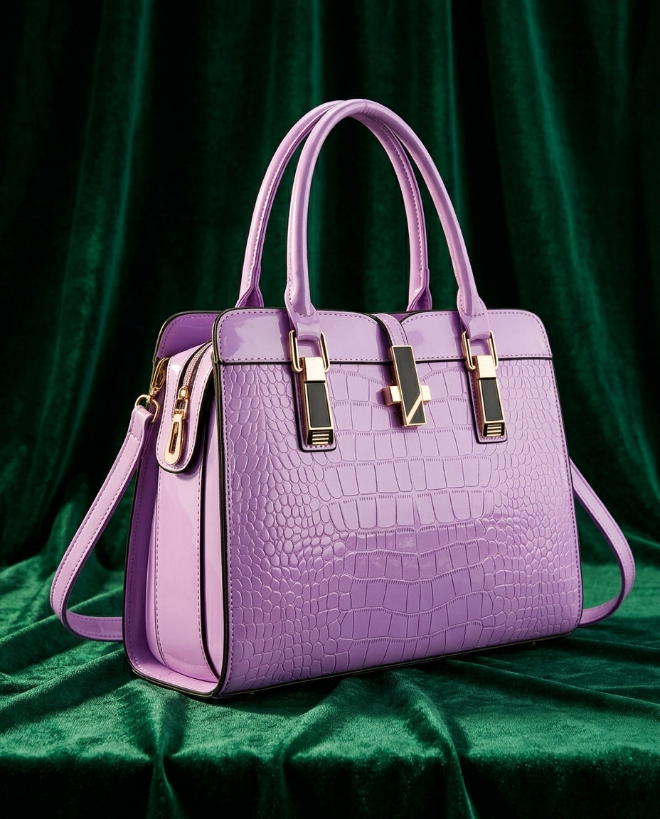 Charleston Women's Croc Embossed Handbag