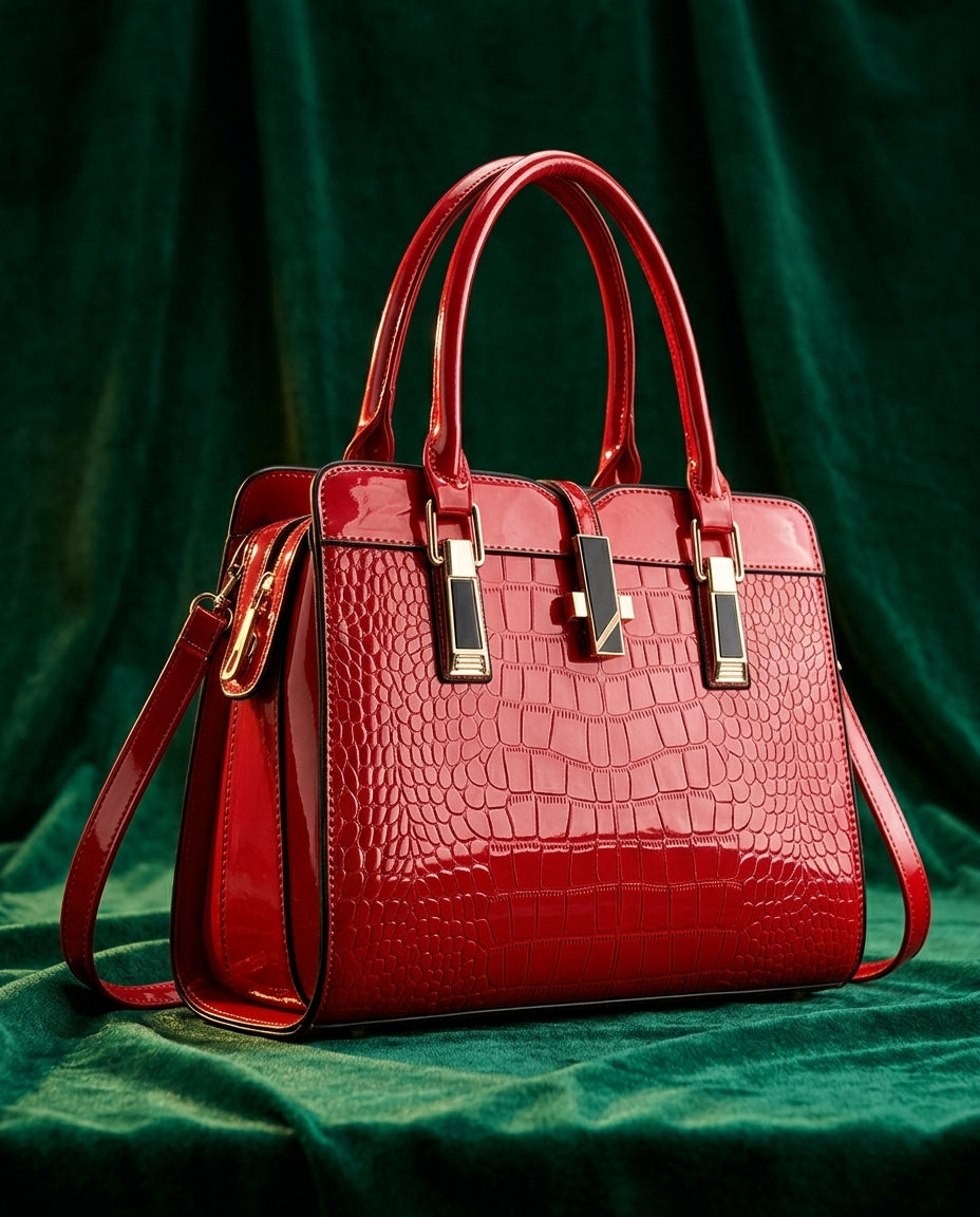 Charleston Women's Croc Embossed Handbag