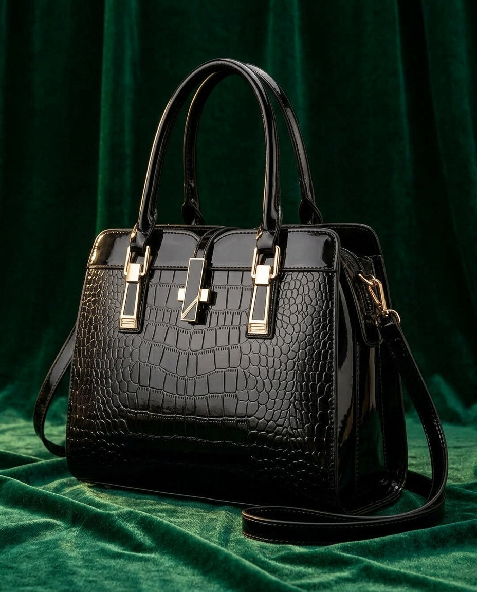 Charleston Women's Croc Embossed Handbag