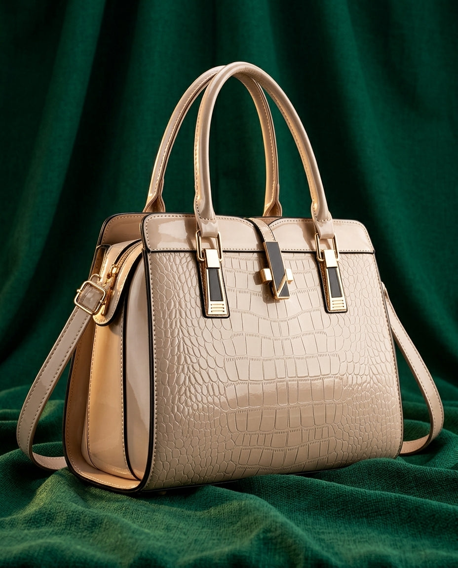 Charleston Women's Croc Embossed Handbag