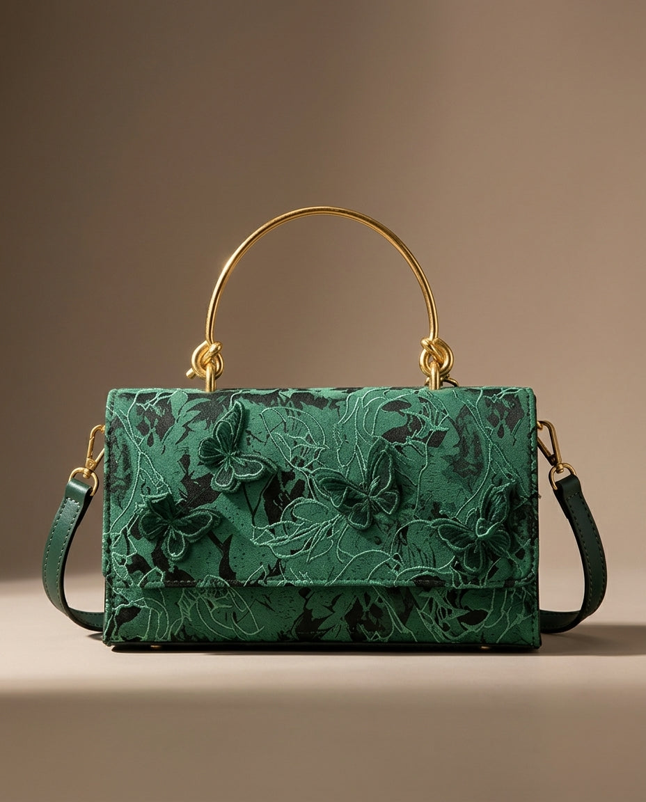 Verona Women's Butterfly Applique Handbag