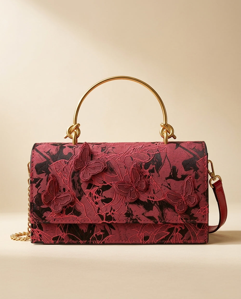 Verona Women's Butterfly Applique Handbag