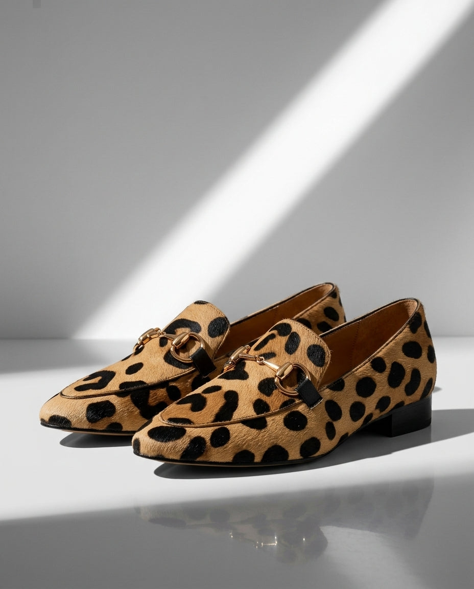 Judith Women's Leopard Print Bit Loafers