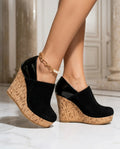 Augusta Women's Suede Platform Wedge Ankle Booties