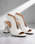 Zoe Women's Woven Sculptural Heel Sandals