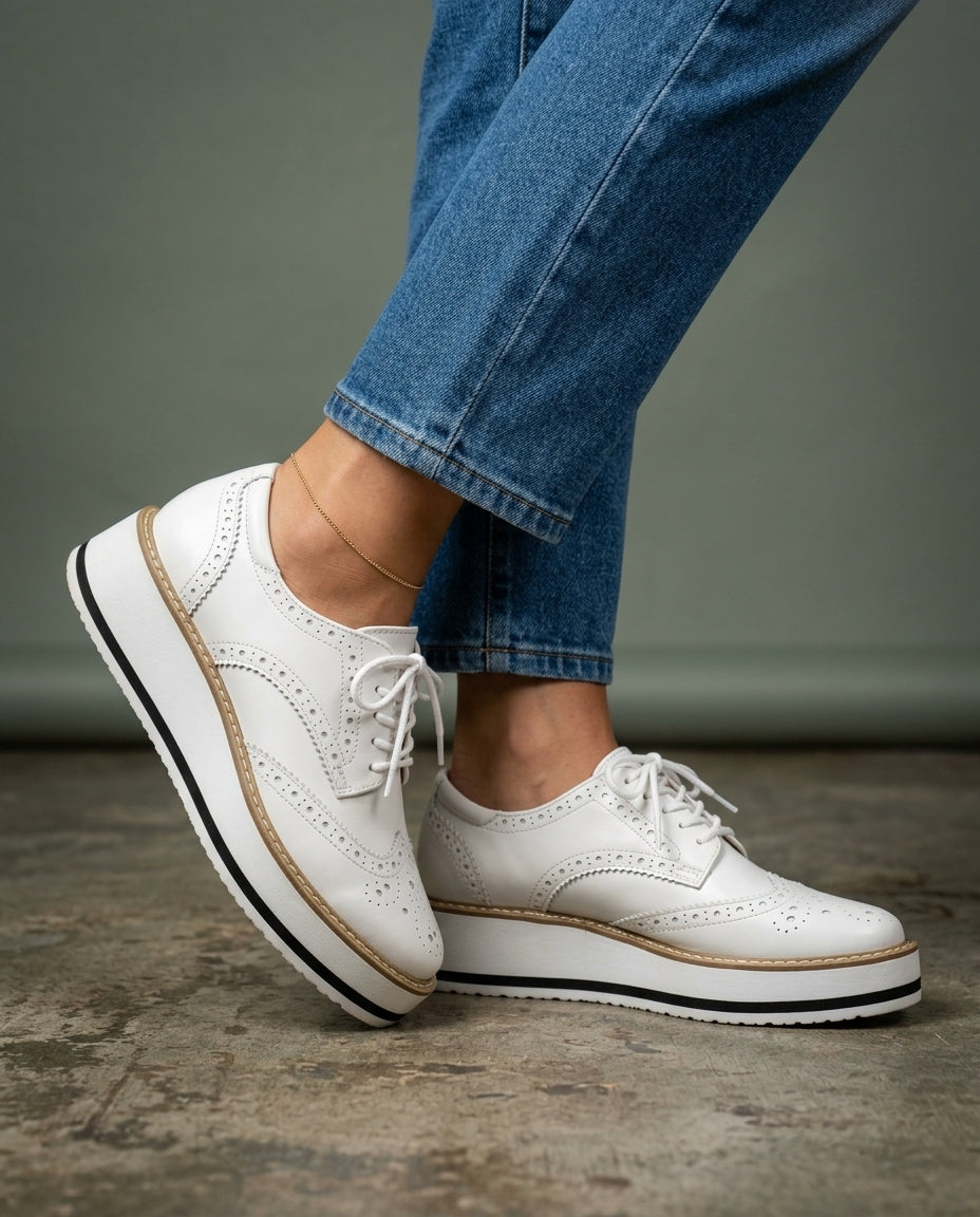 Marlowe Women's Patent Platform Oxfords