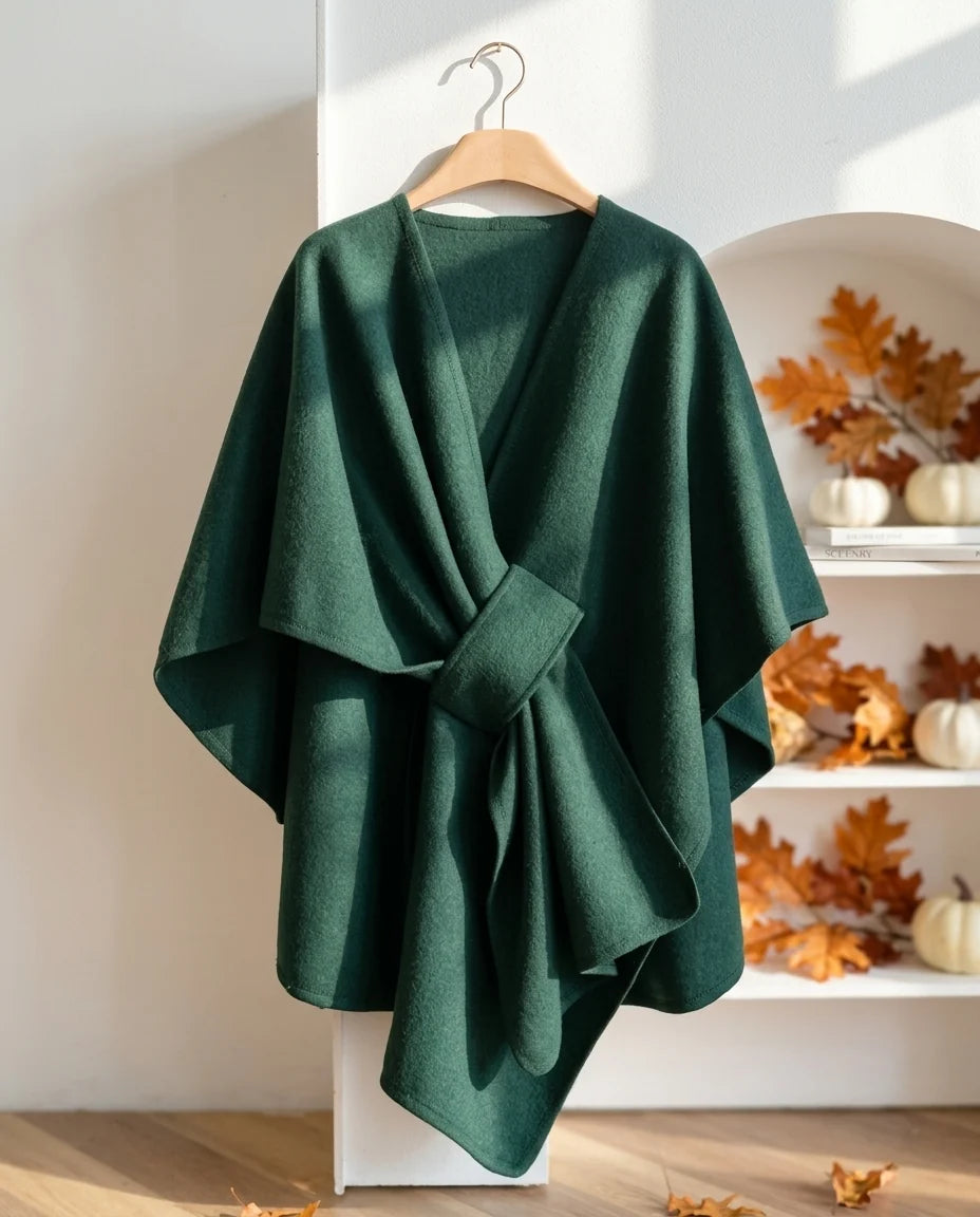 Giselle Fall Knit Poncho Sweater
