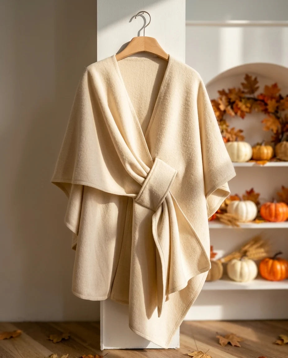 Giselle Fall Knit Poncho Sweater